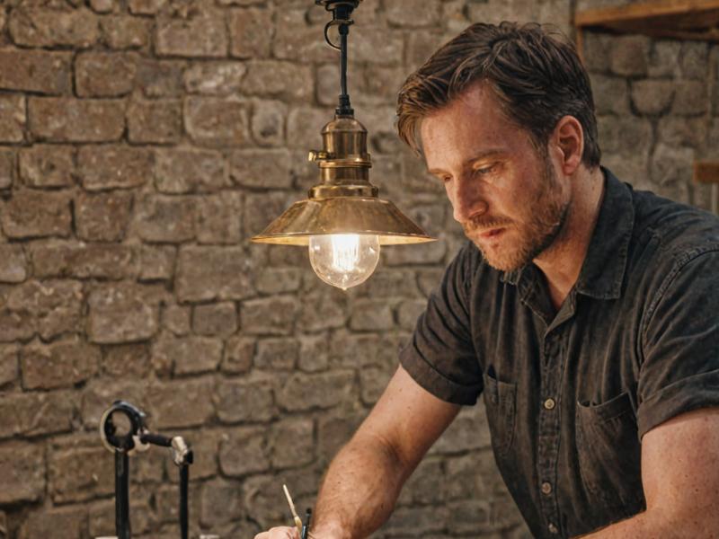 Custom designer light fixture artisanal crafting