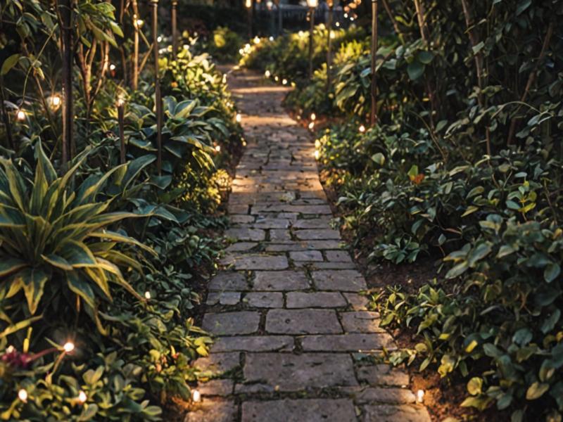 Outdoor landscape garden pathway lighting design
