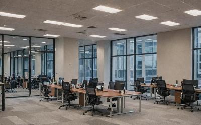 Modern commercial lighting installation